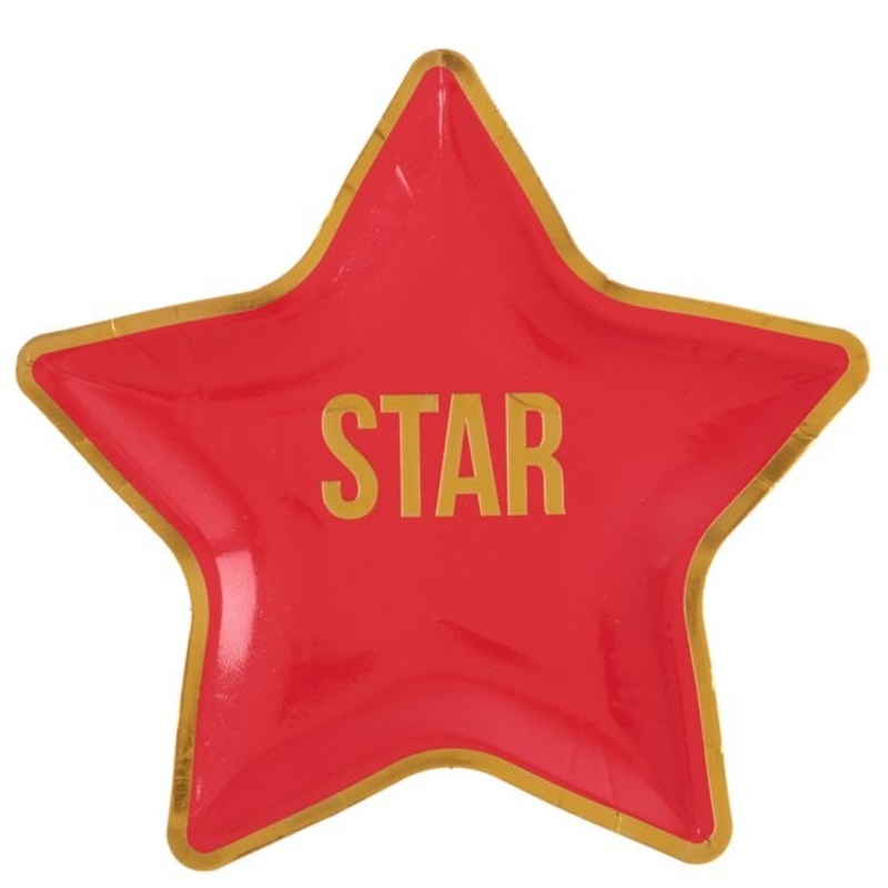 10 Hollywood Star plates 22cm