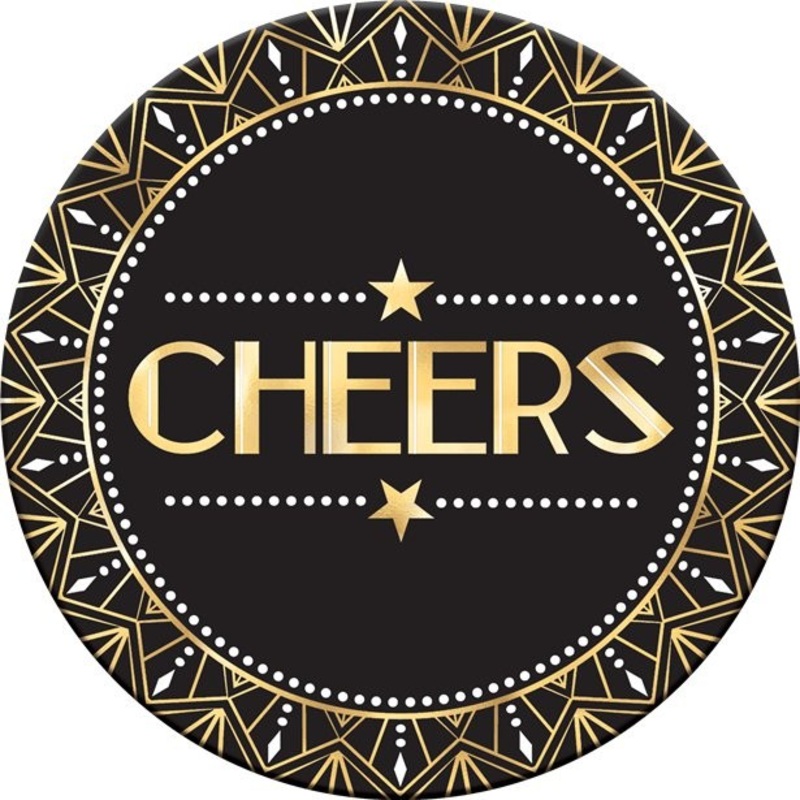 18 Cheers Hollywood paper coasters 8.9cm