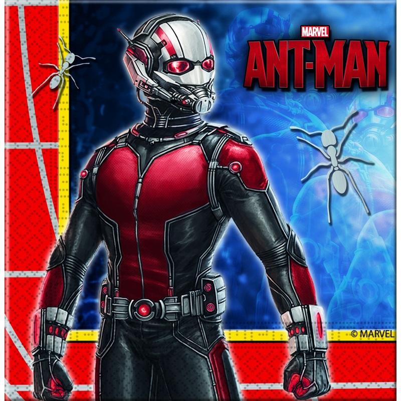 20 Ant-Man superhero napkins 33cm