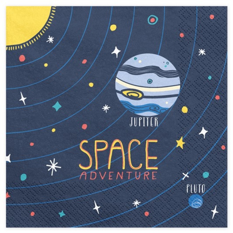 20 Space Party Napkins 33cm