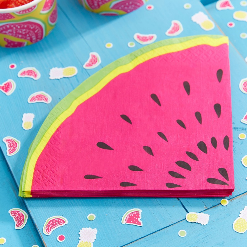 20 Summer fun Watermelon napkins 33cm