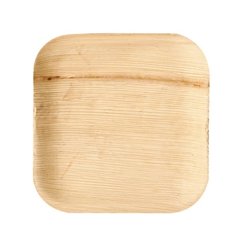 25 Palm leaf plates Verdi square 18 x 18cm