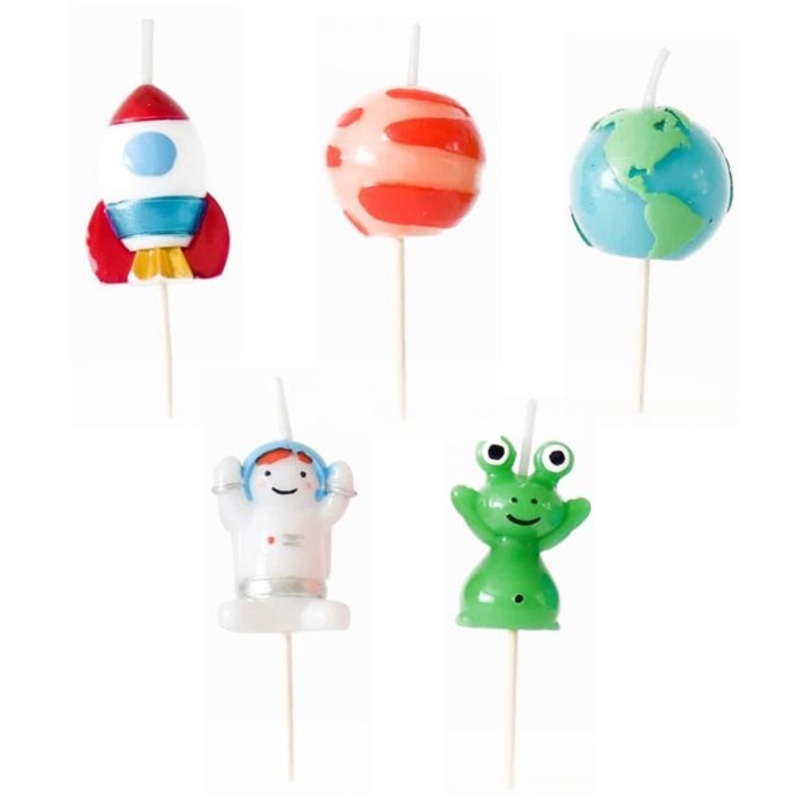 5 Party in the Universe cake candles 3.5cm
