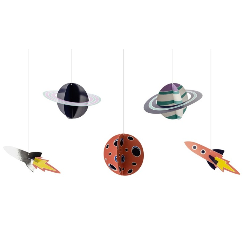 5 space party hangers