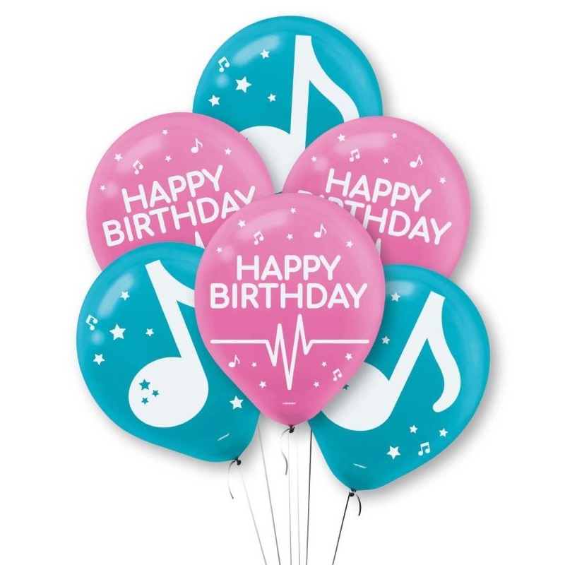6 Be Famous latex balloons 27.5cm