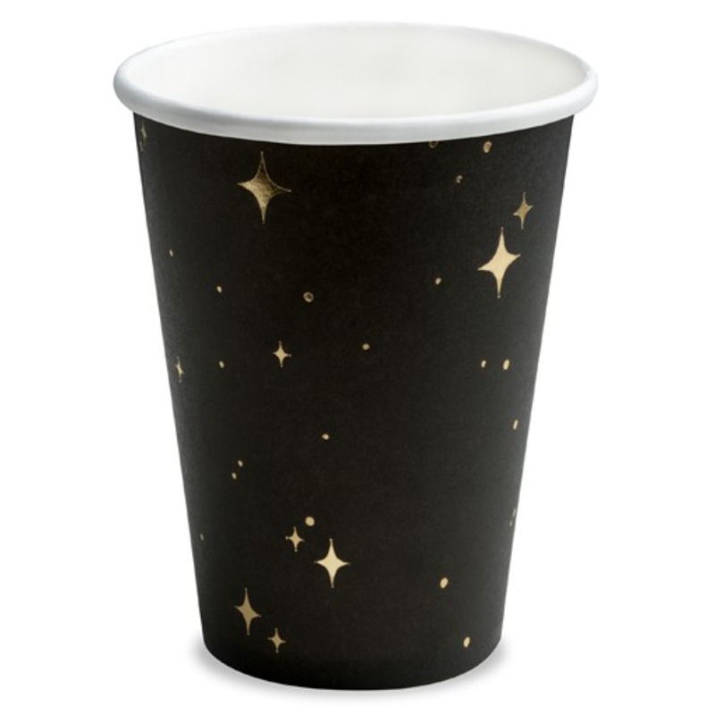 6 starry paper cups 260ml