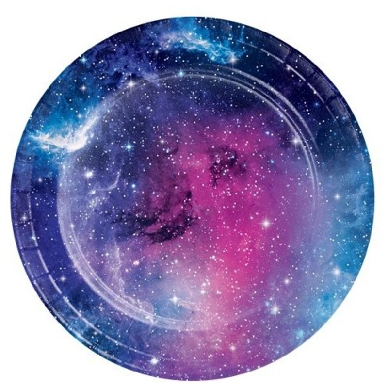8 Galaxy paper plates 17cm