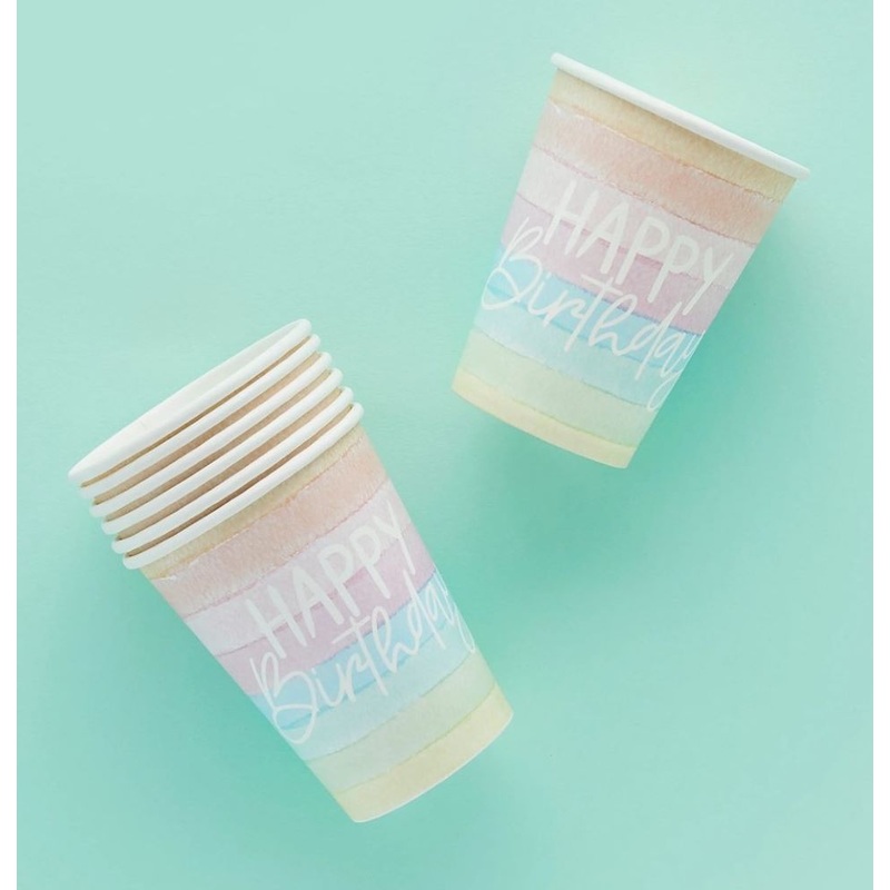 8 rainbow magic cups Eco 250ml