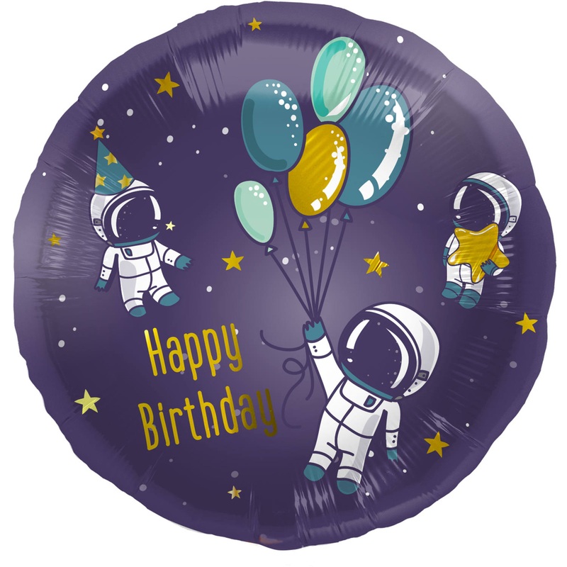 Astronaut birthday foil balloon 45cm