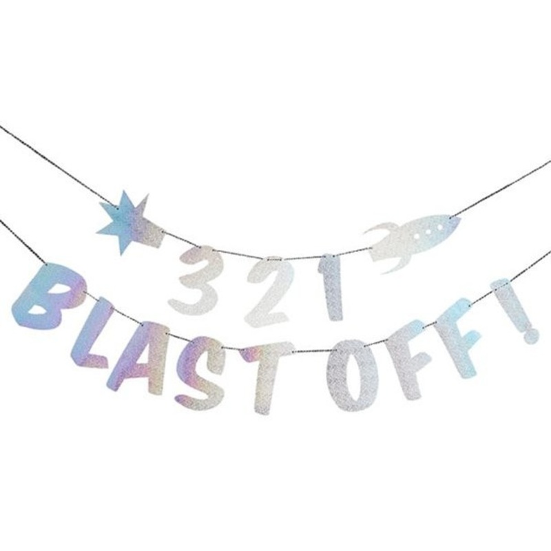Blast Off Space Garland 2m