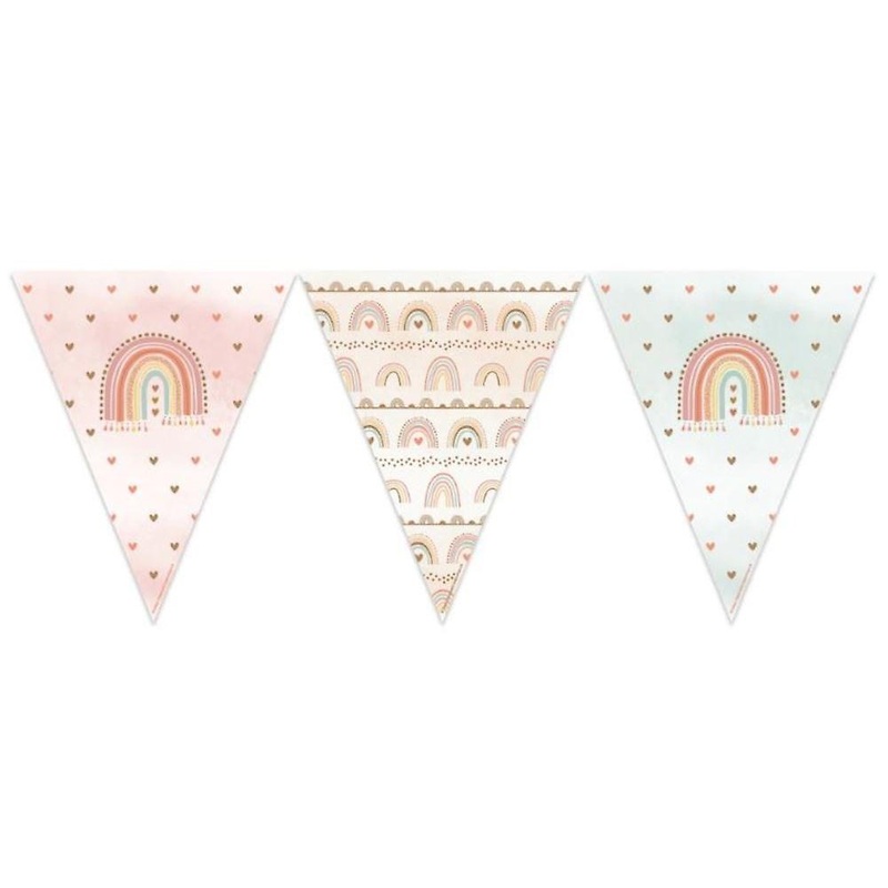 Boho rainbow pennant chain 3.7m