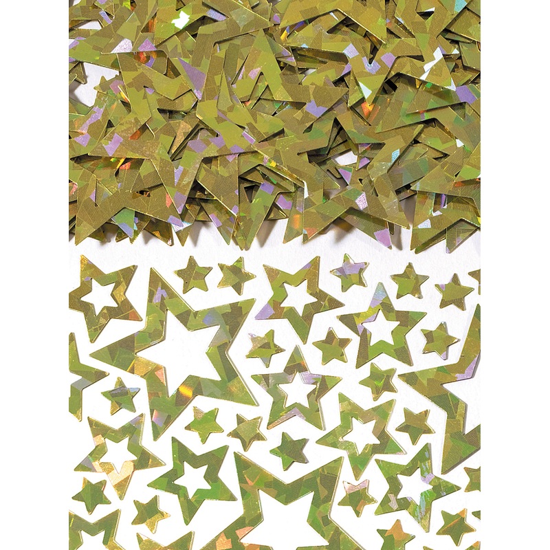 Holographic Star Scatter Decorations Gold 14g