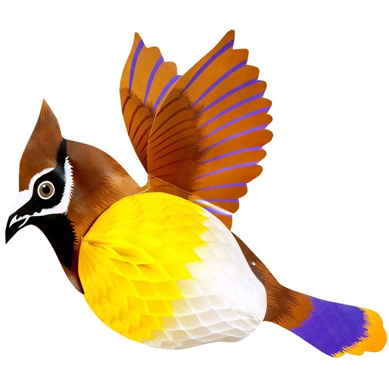 Honeycomb ball bird decoration