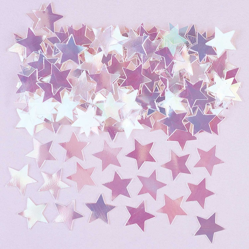 Mother of pearl star sprinkle decoration pink 14g