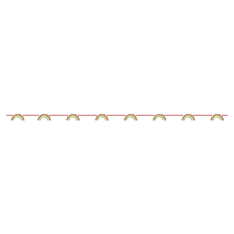Rainbow Paper Garland 2.1m