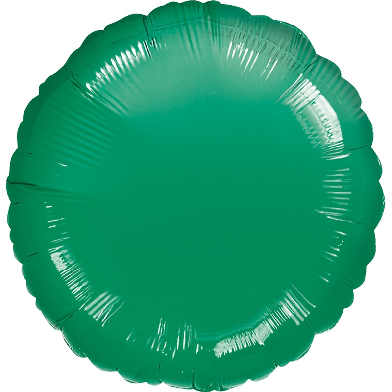Round foil balloon dark green 45cm