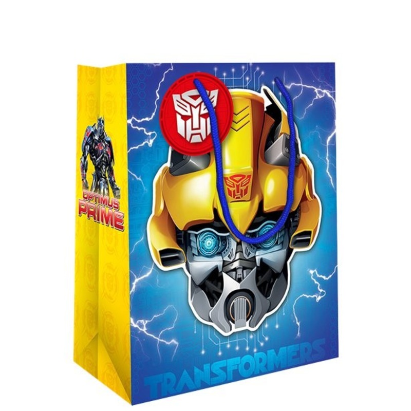 Transformers gift bag with removable mask