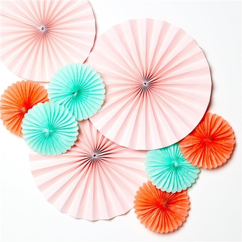 Tropical Island paper rosette set