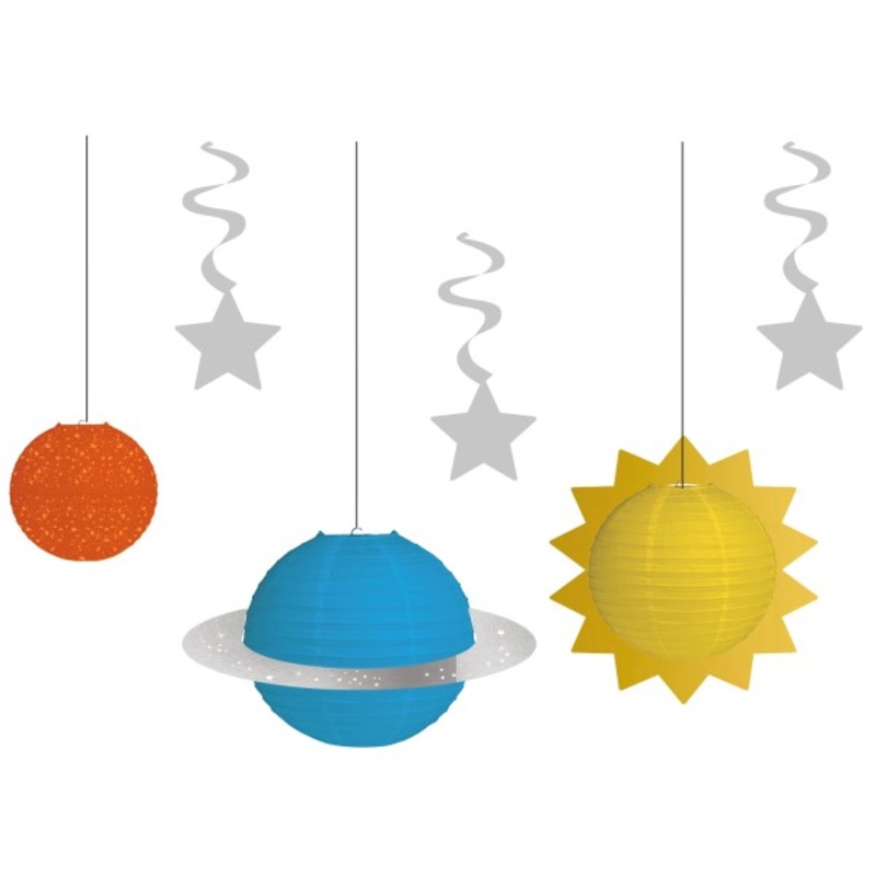 Up in Space hanging decoration 6 pieces