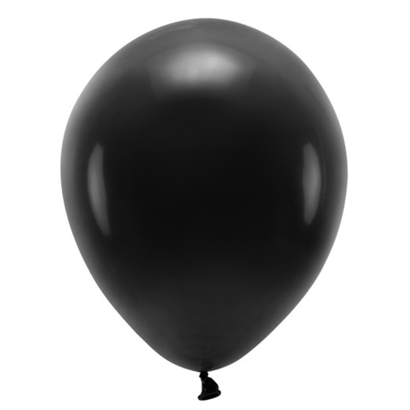 10 eco pastel balloons black 26cm