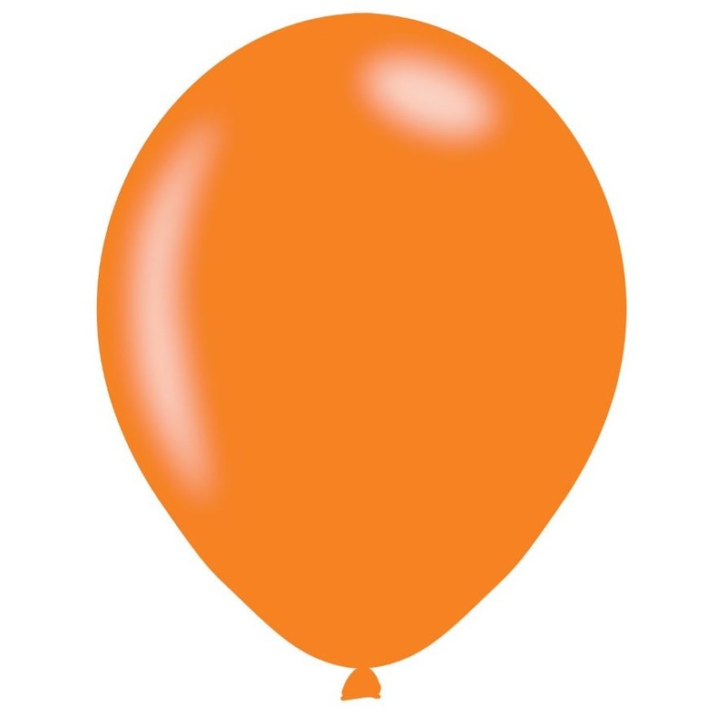 10 orange metallic balloons 27.5cm