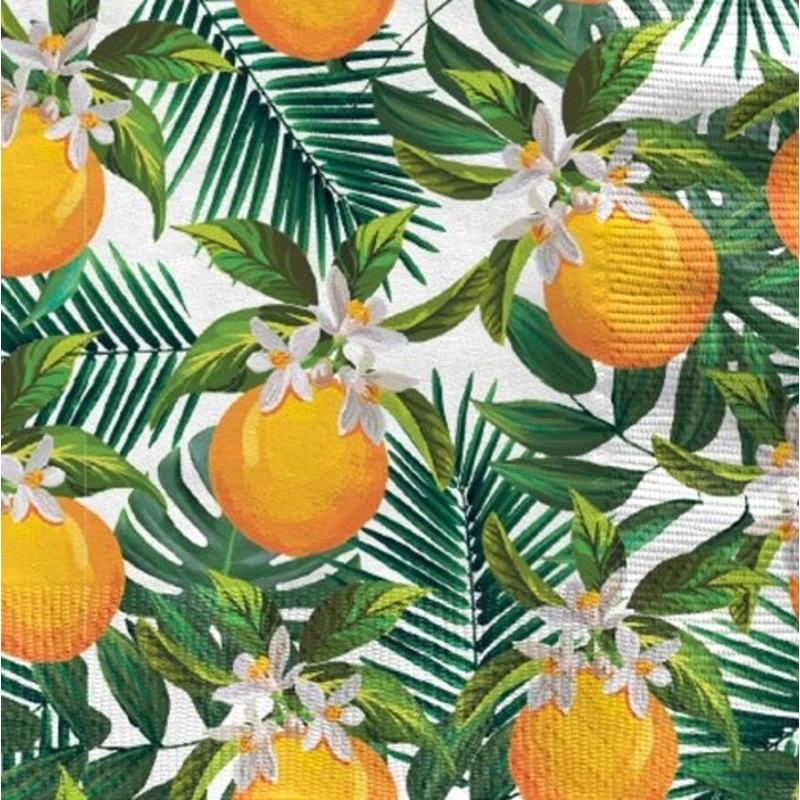 20 orange garden napkins 33cm