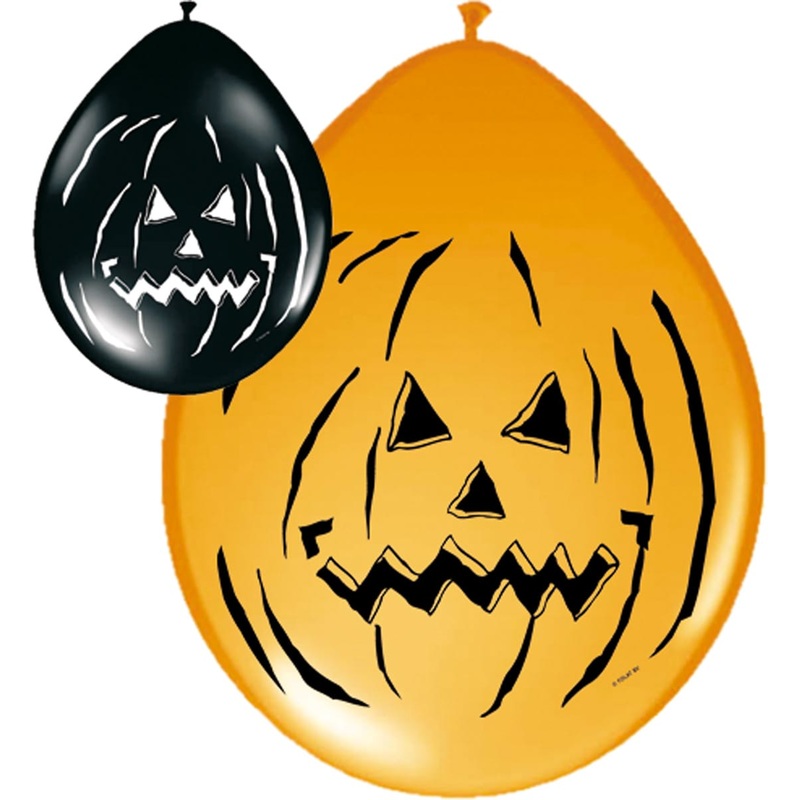 8 Halloween Pumpkin Balloons 30cm