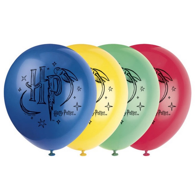 8 Harry Potter party balloons colorful 30cm