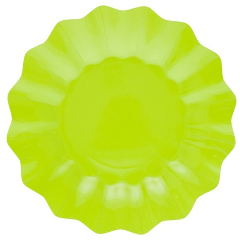 8 Lime Passion paper plates 21cm