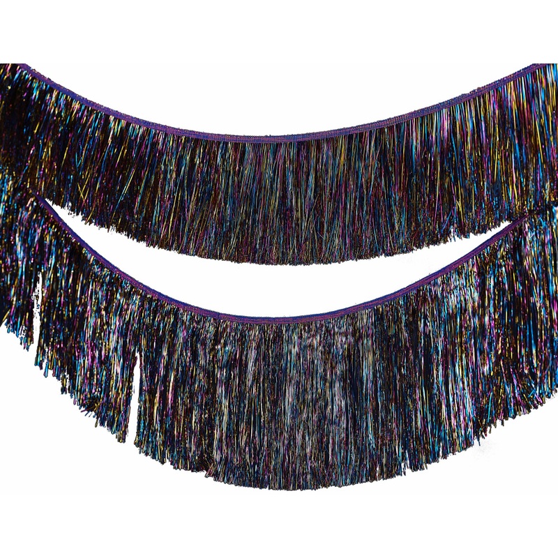 Black fringe garland 2m