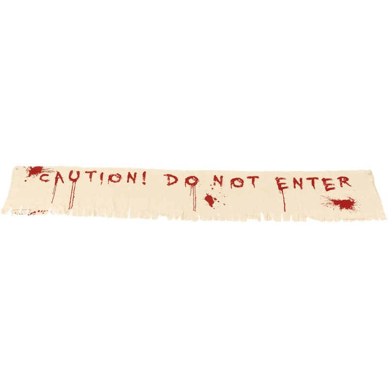 Bloodstained Do Not Enter Horror Party Banner