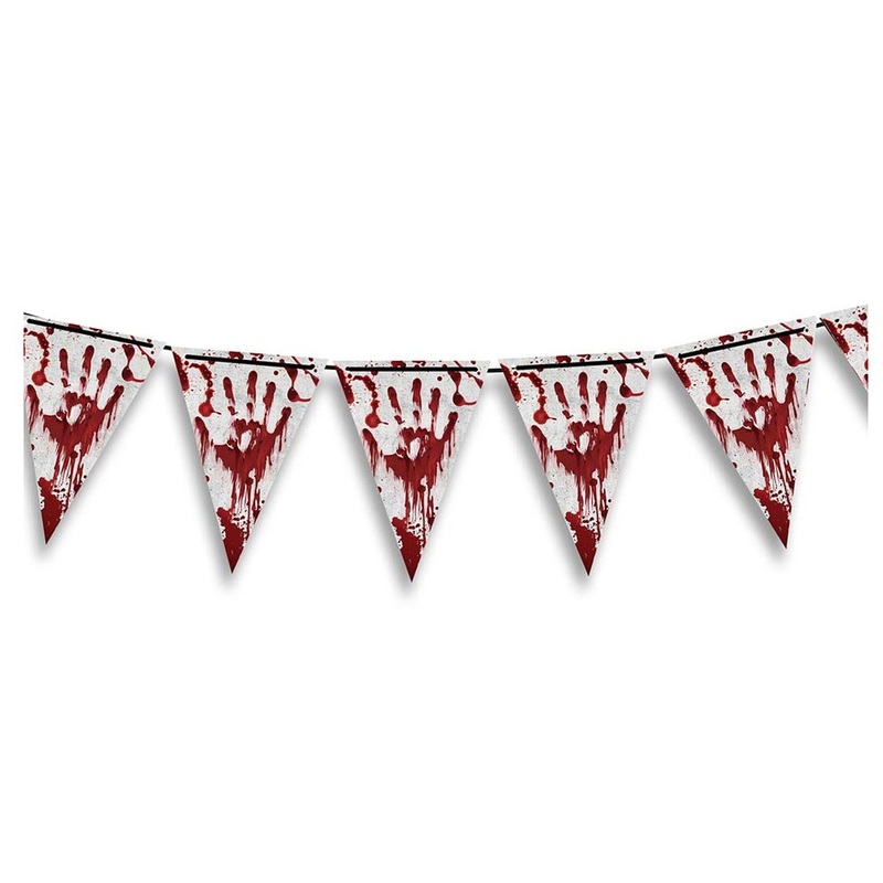 Bloody Hands Halloween Bunting 3m