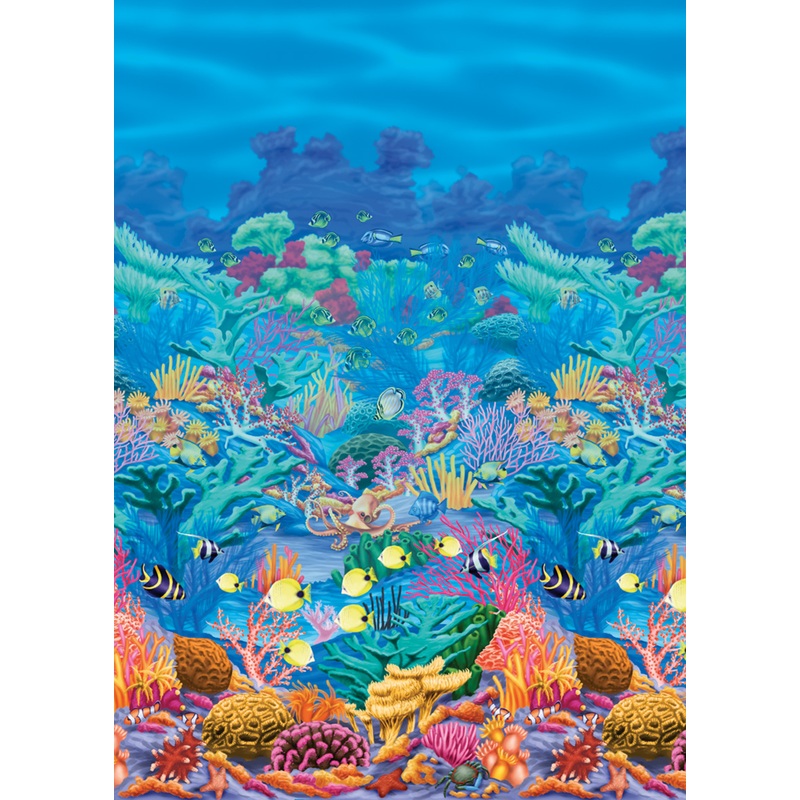Coral reef wall backdrop 1.2 x 12.2m