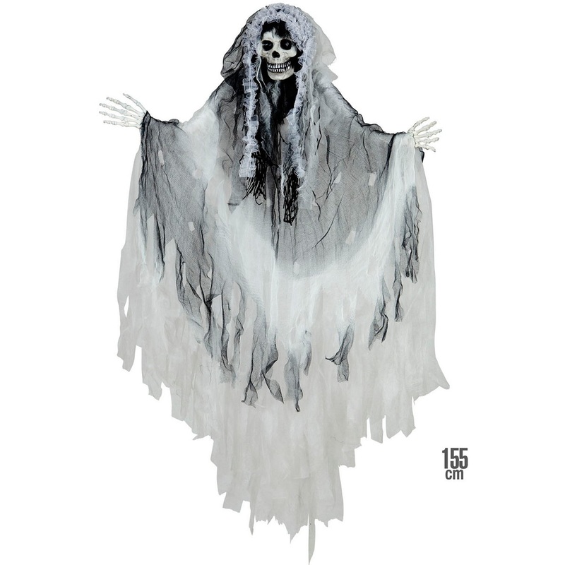 Creepy ghost skeleton decoration 155cm