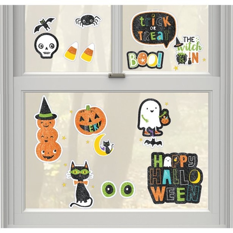 Cute Halloween window decorations