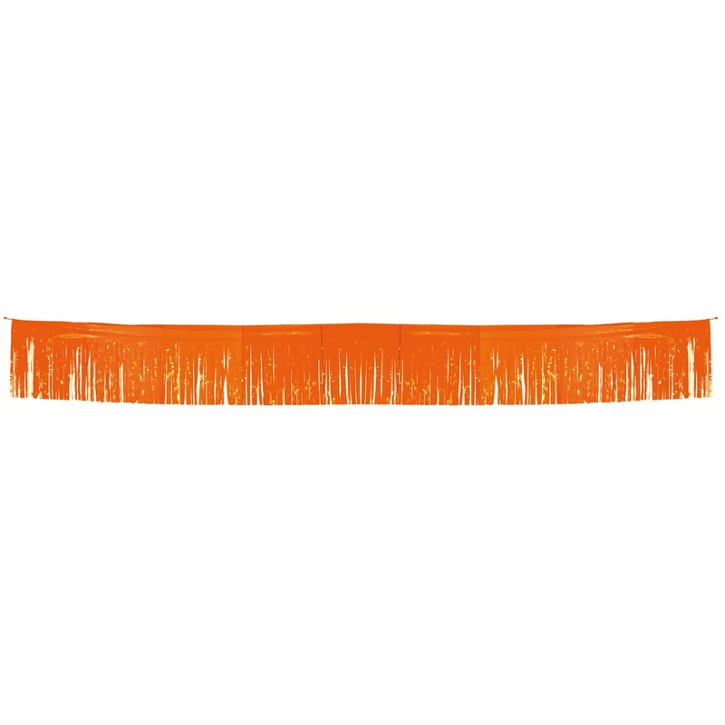 Fringe garland tinsel orange 6m