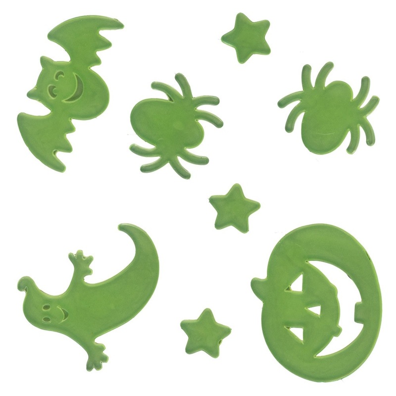 Glowing gel sticker Halloween green