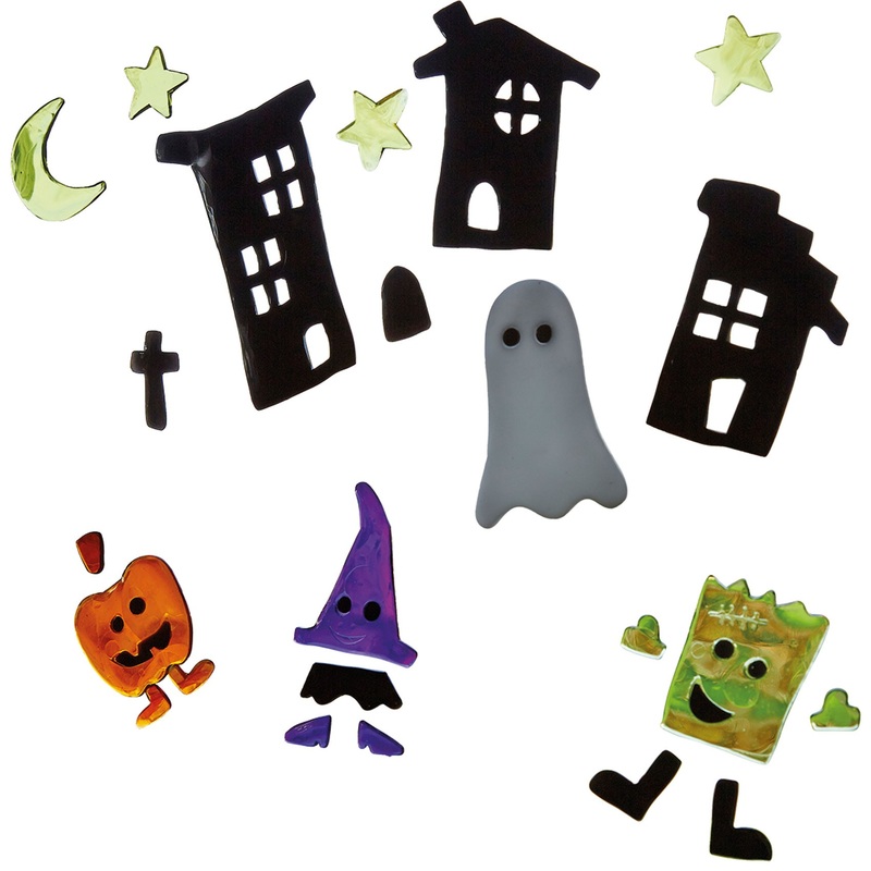 Halloween horror window decoration