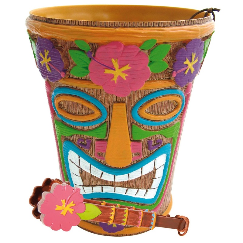 Hawaii ice bucket with tongs 24cm