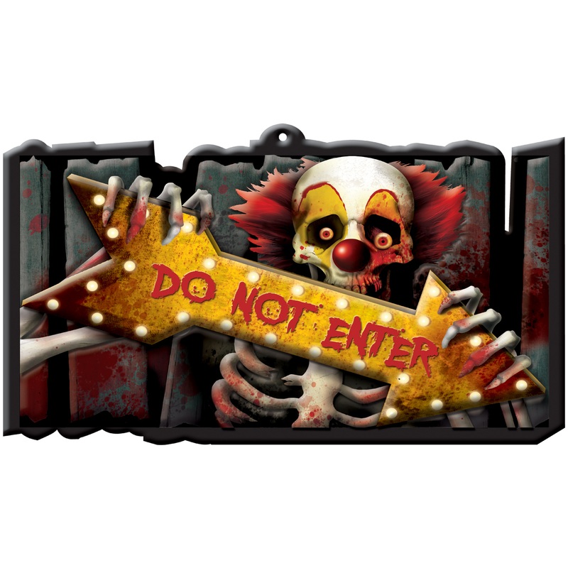 Horror Circus Hanging Sign 43cm x 25cm