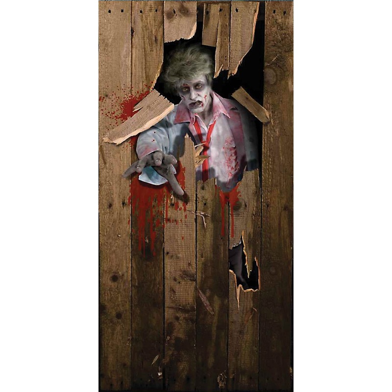Horror zombie door poster