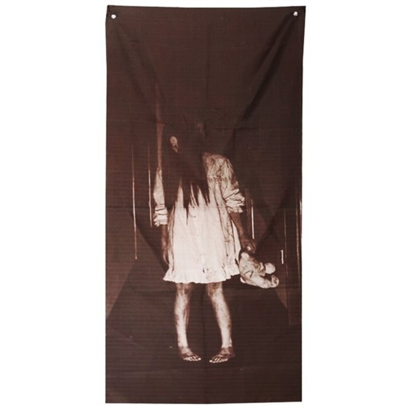 Horror zombie girl door decoration 1.6mx 75cm