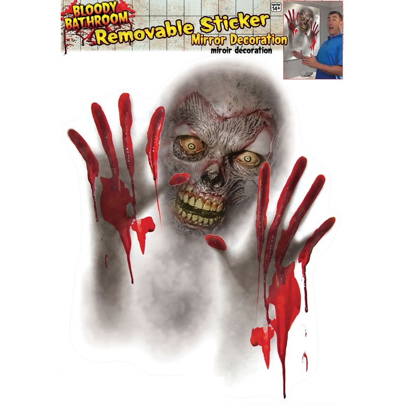 Horror Zombie Halloween mirror sticker