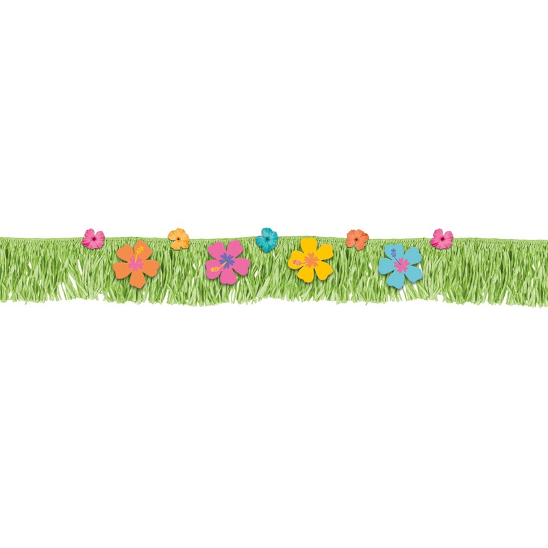 Luau party fringe banner 1.78m