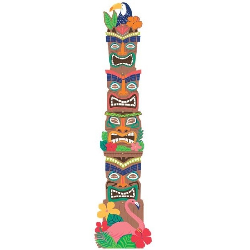 Luau Party Tiki torture stake mural 2m