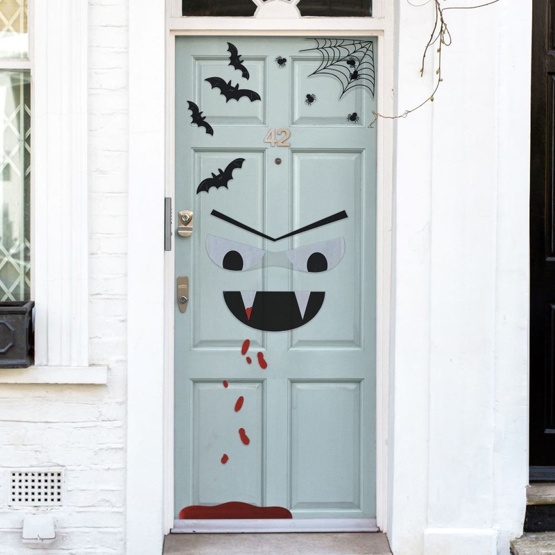 Scary vampire door sticker sticker