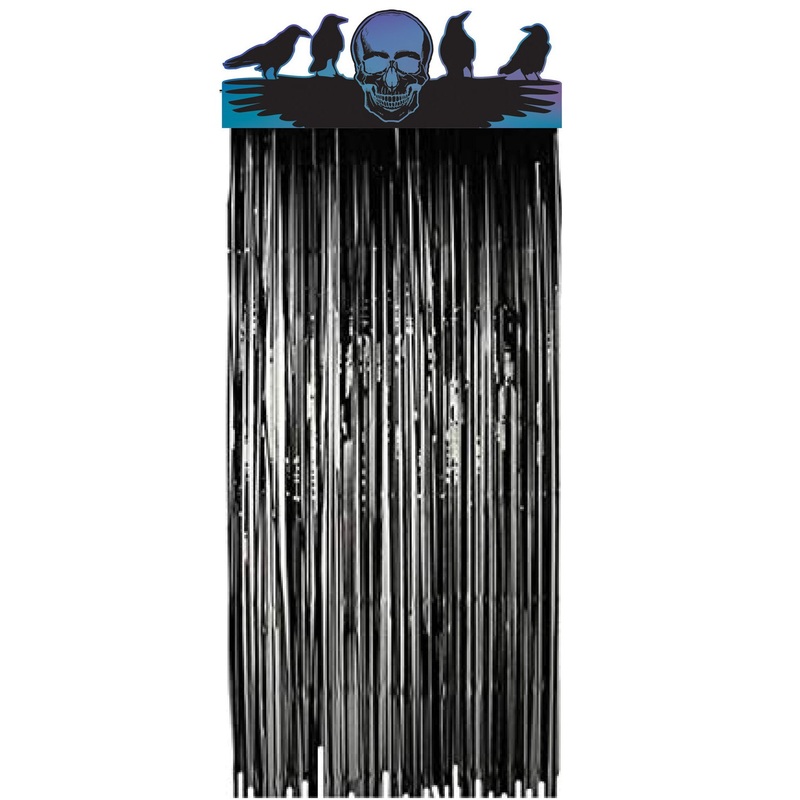Shimmer Skull Halloween Door Decoration 2.35m