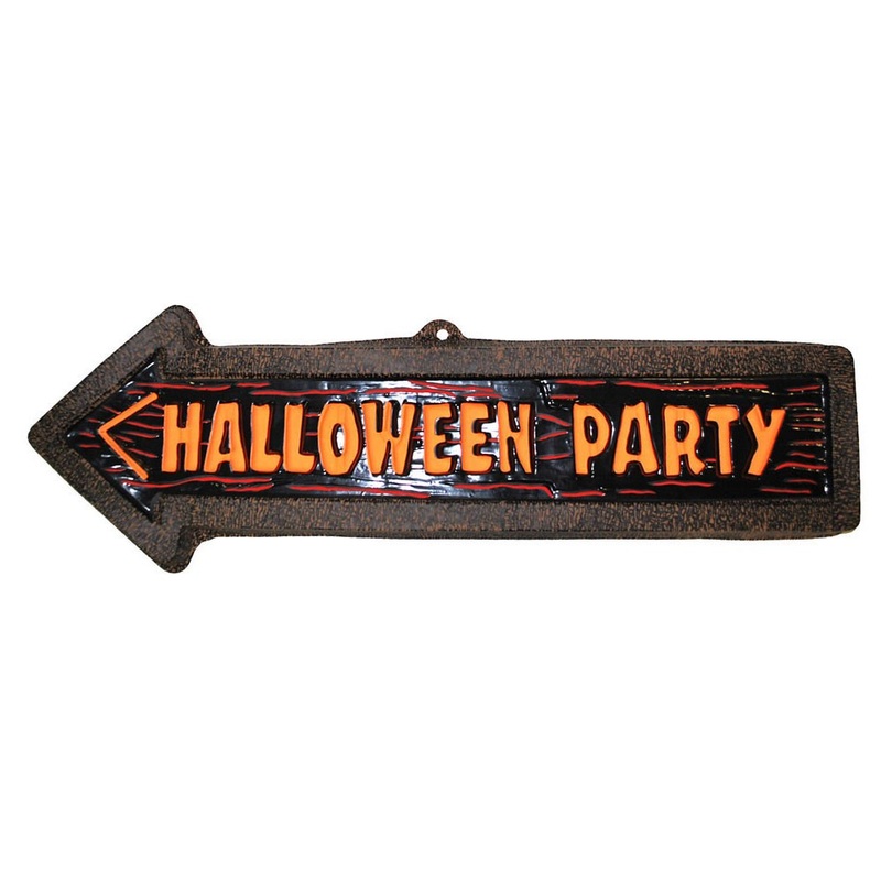 Signpost Halloween party sign 57x19cm