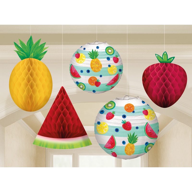 Tutti frutti hanging decoration 5 pieces