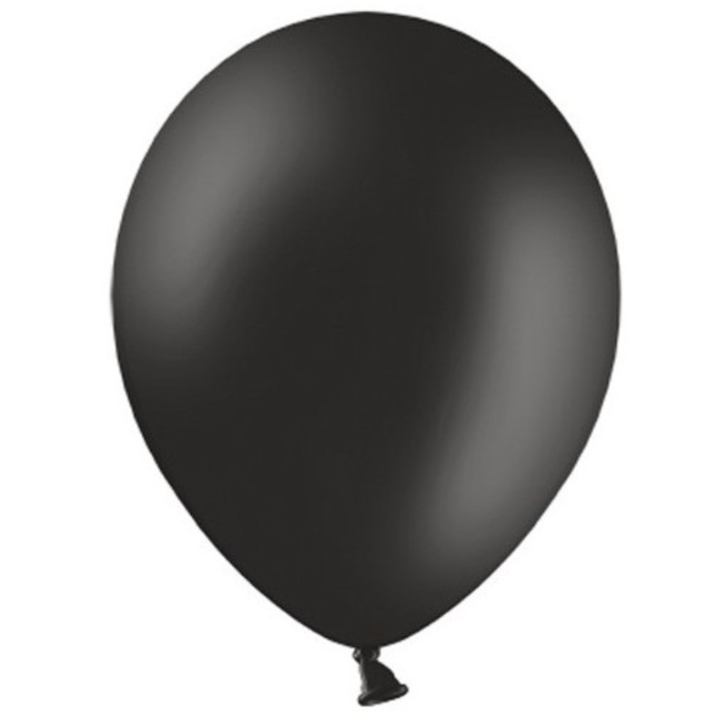 10 party star balloons black 30cm